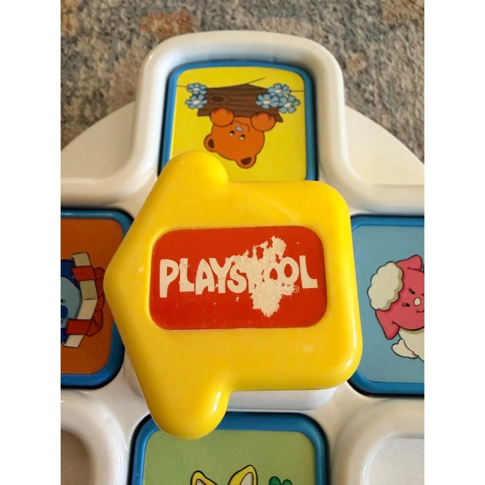 Vintage‎ 1990 Y2K Playskool Peek'n Pop Flip Push Toddler Baby Toy